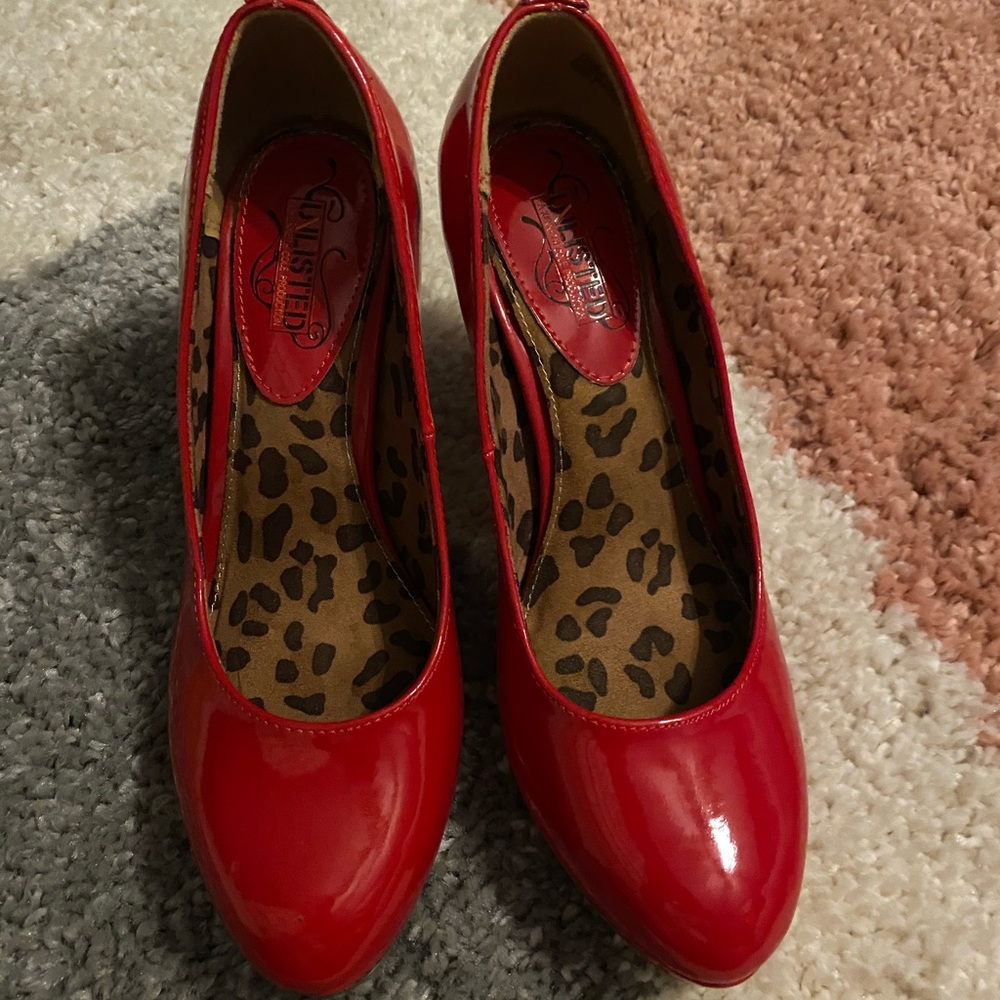 Unlisted by KC red shoes EUC